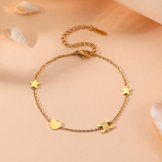 Позлатена гривна от неръждаема стомана