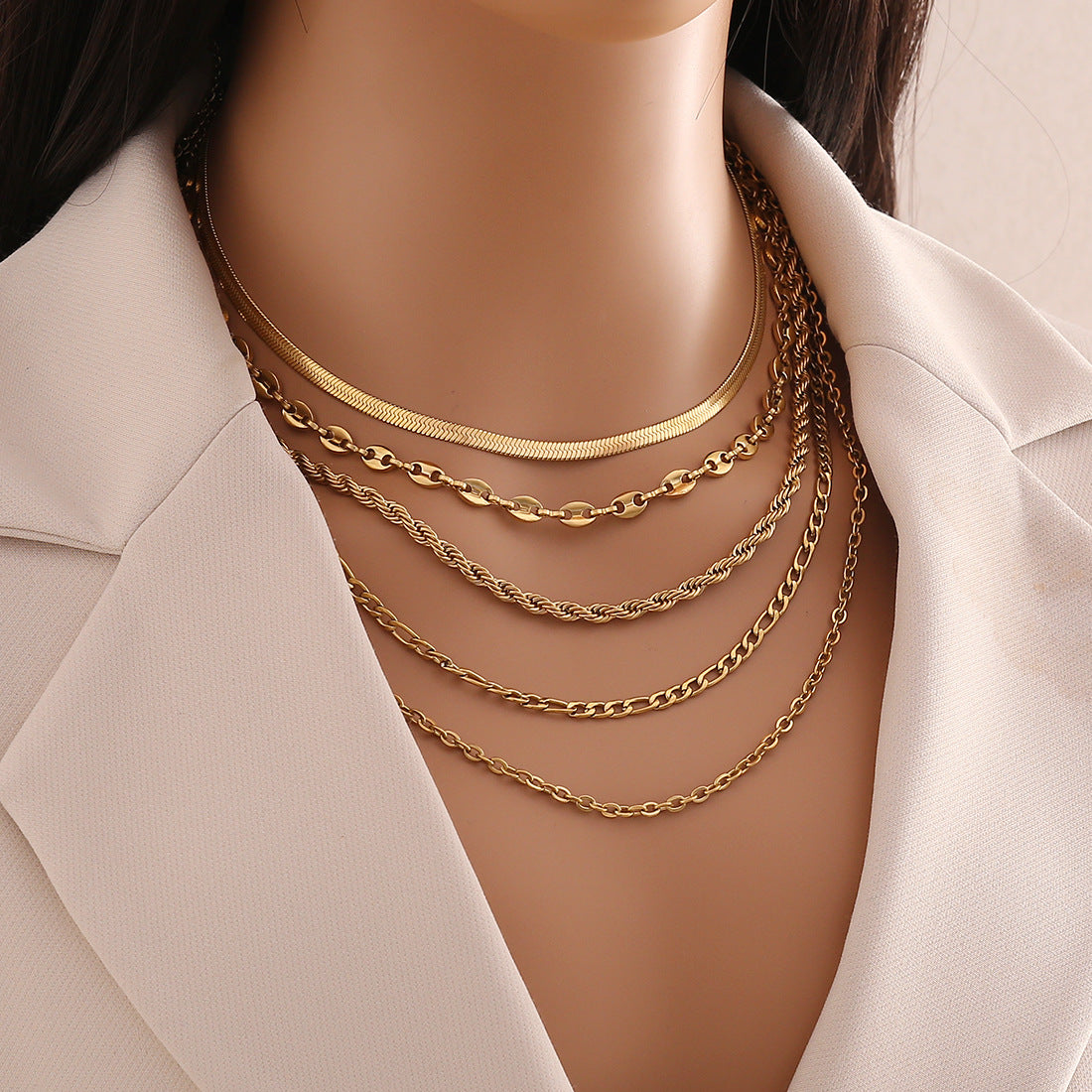Stylish Stainless Steel Electroplated Chain Necklaces - Durable, Trendy, Various Designs