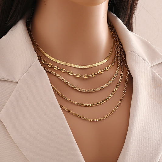 Stylish Stainless Steel Electroplated Chain Necklaces - Durable, Trendy, Various Designs