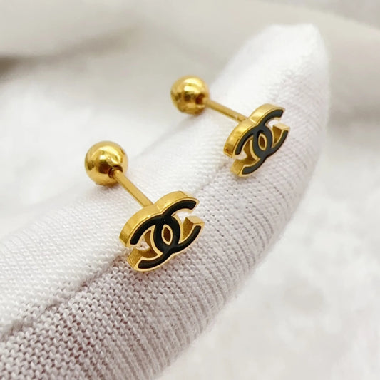 CC позлатени обеци